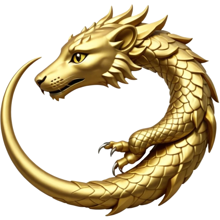 Elder Scrolls Online Lioneating its tail Ouroboro emoji