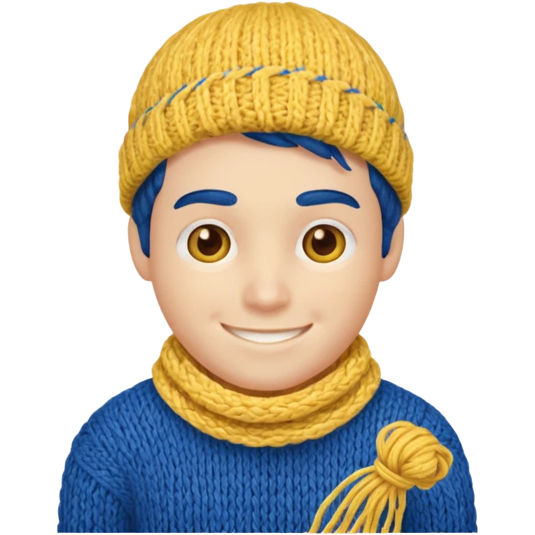 Knitted style faceboy emoji