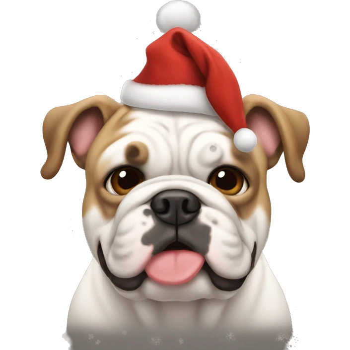 christmas bulldog emoji