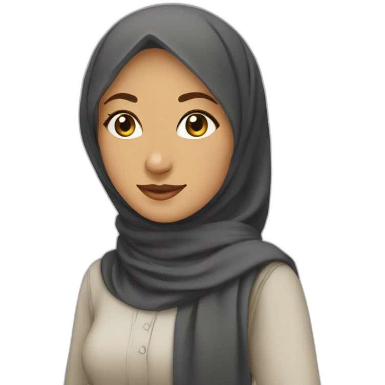 Une hijabi et qui va la mosque emoji