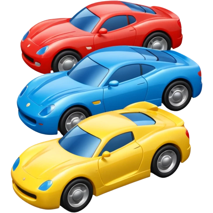 3 toy cars emoji