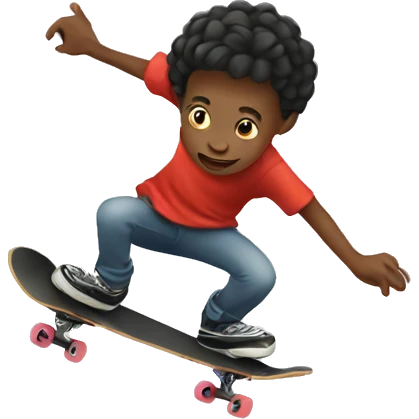 Kid skateboarding  emoji