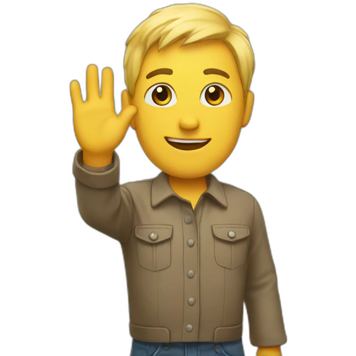 waving back emoji