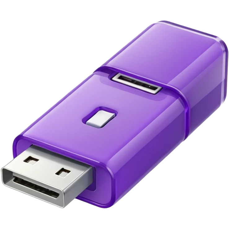purple usb drive square emoji