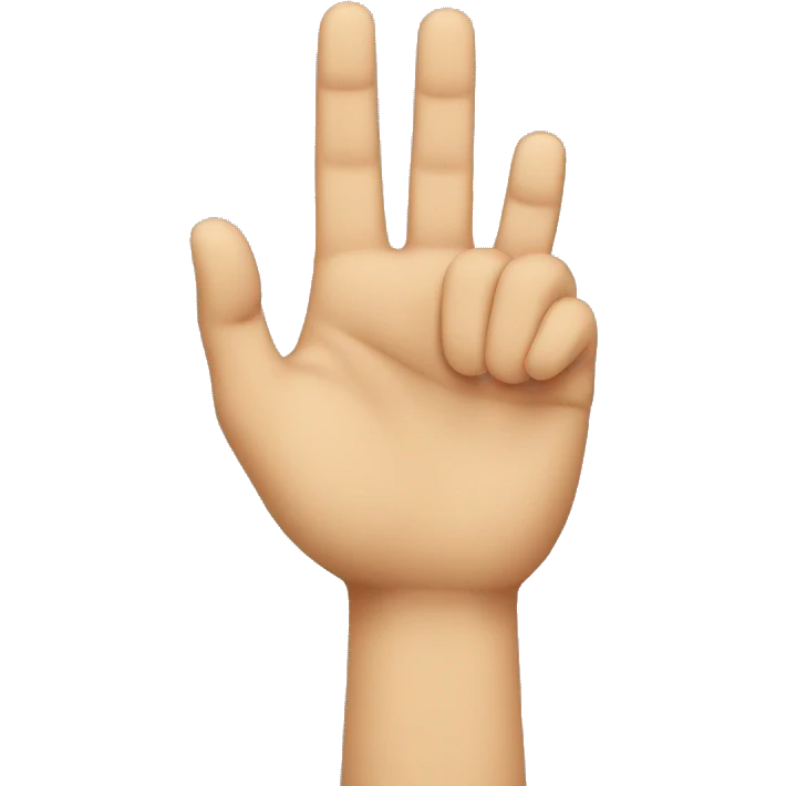 one Hand with two fingers up and other with fingers crossed emoji