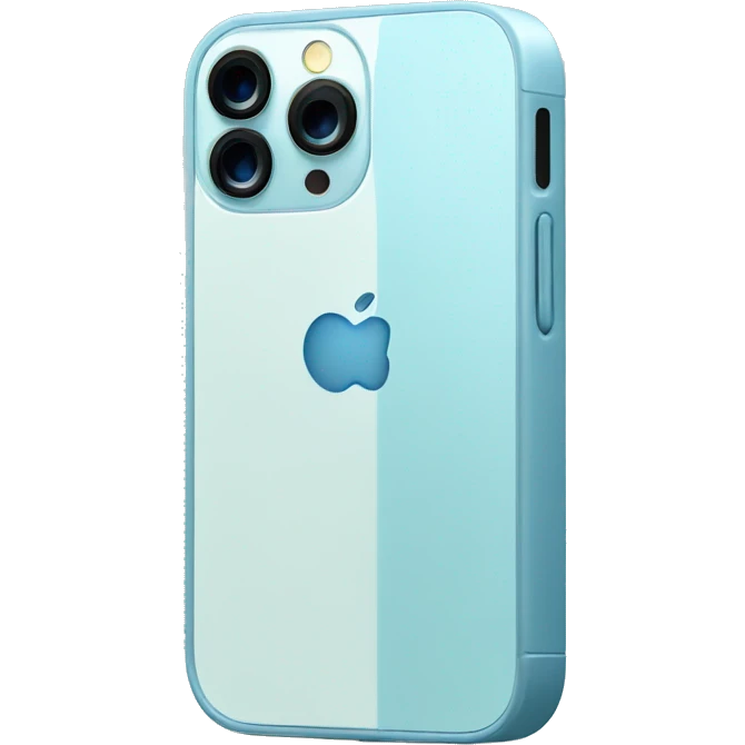 iPhone 13 Pro in light blue colour emoji