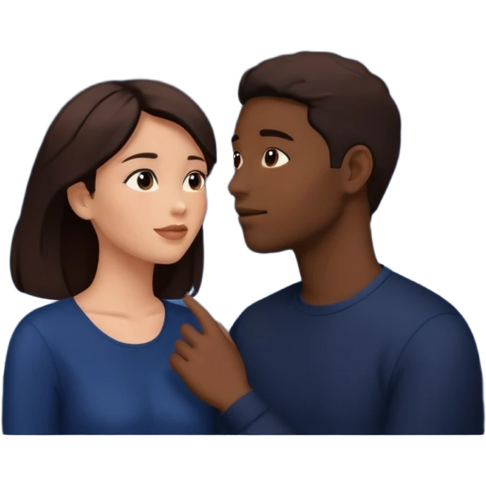 couple talking with night sky  emoji