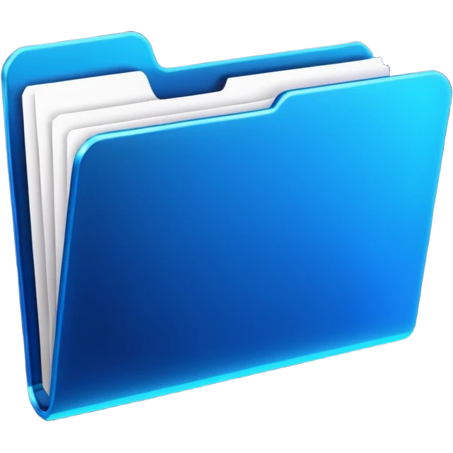 dark blue neon file folder emoji