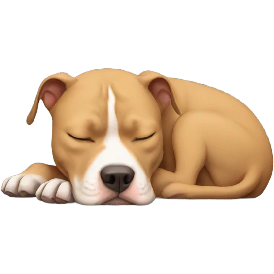 Pitbull sleeping emoji