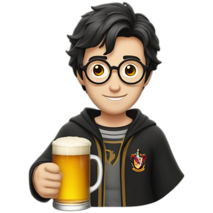 Harry Potter avec une bière emoji