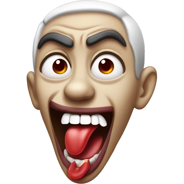 vampire sticking tongue out silly face emoji
