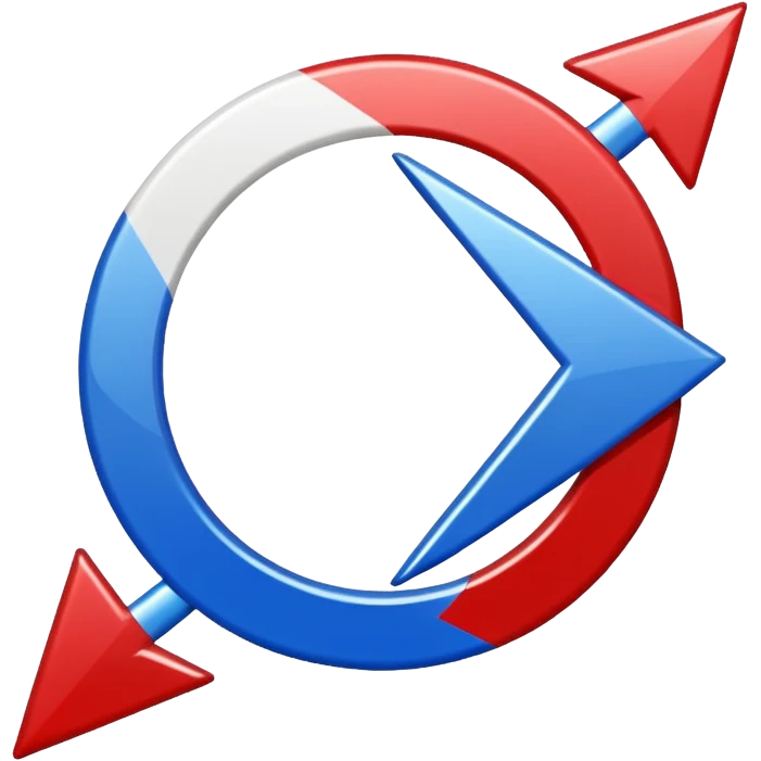 Red, White, and Blue counterclockwise arrow emoji
