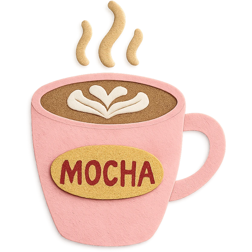 a pink mocha, cute and inviting emoji