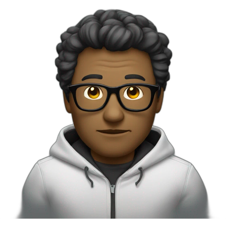 Un mec noir qui a des lunettes et qui est chauve emoji