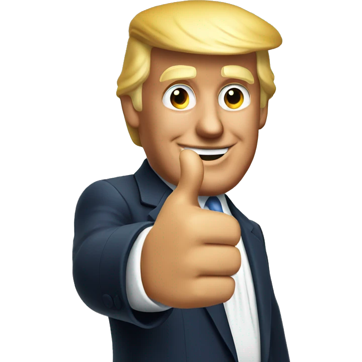 Donald Trump doing a thumbs up emoji