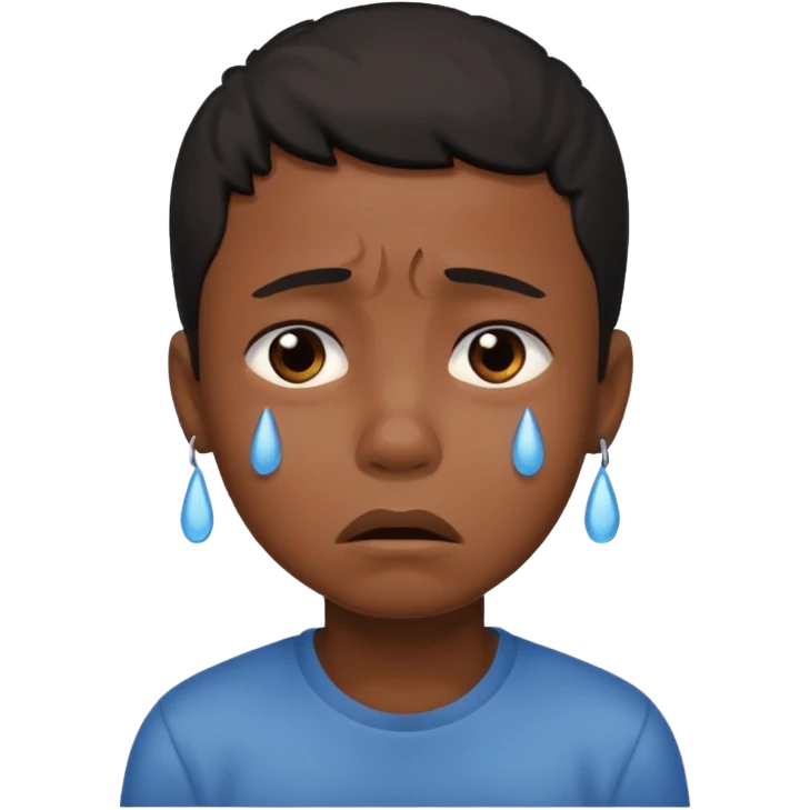 black boy crying emoji