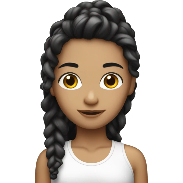 joven piel blanca con cabello negro emoji