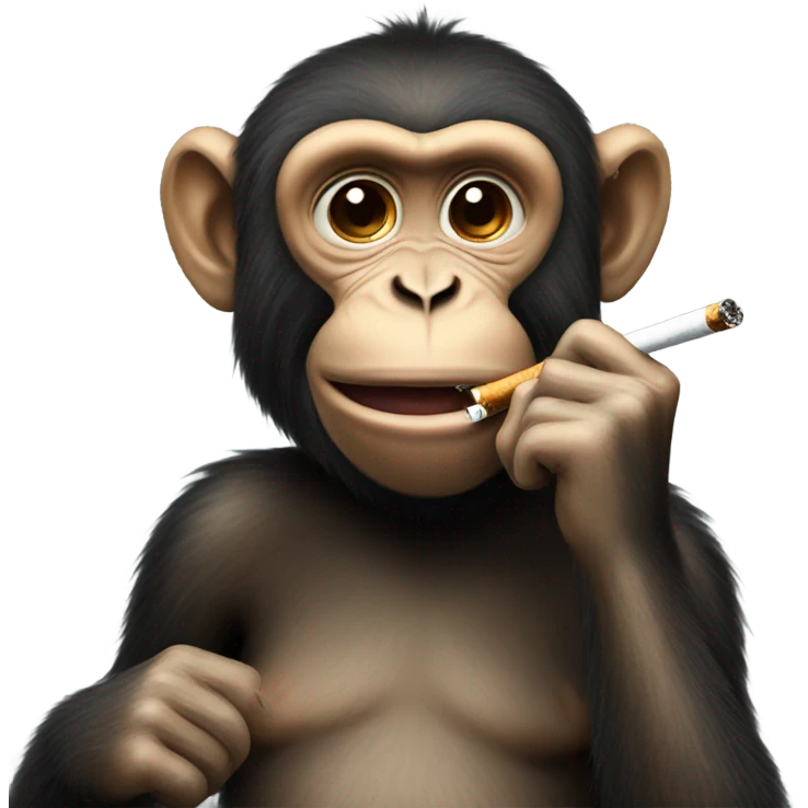 Monkey smoking a cig emoji