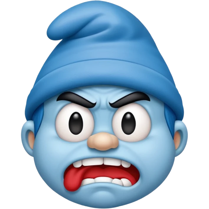 angry smurf  emoji