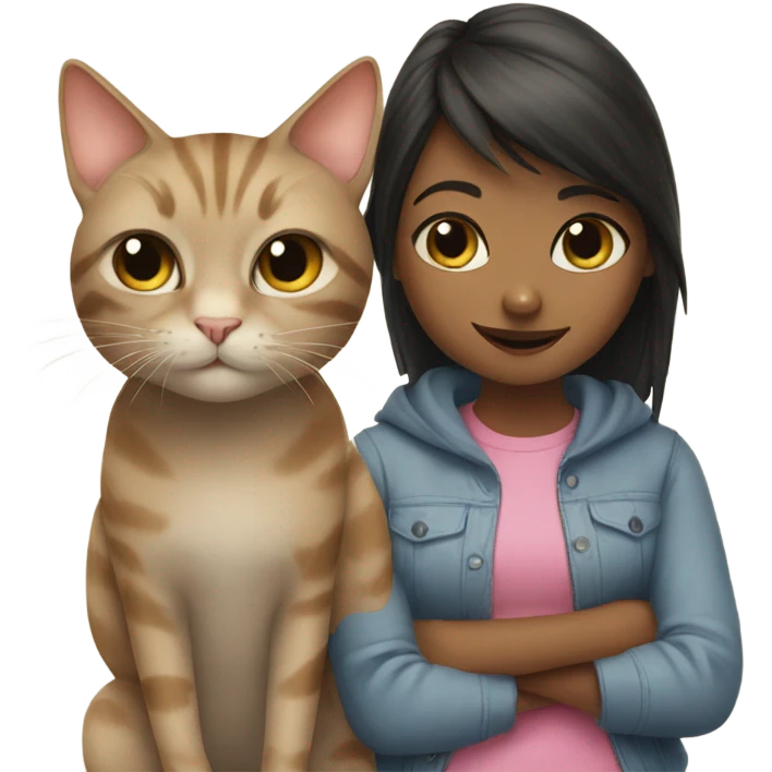 cat with a girl emoji