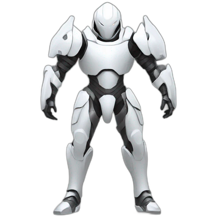 futuristic white armor no head but arms and legs emoji