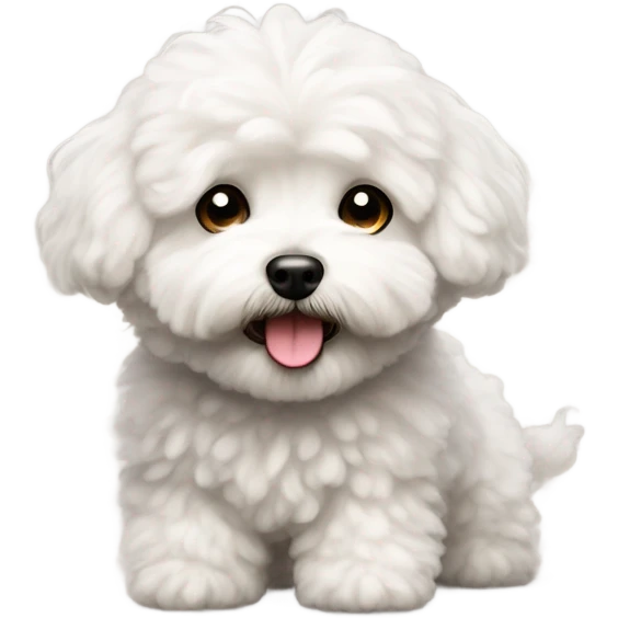 White curly maltipoo emoji