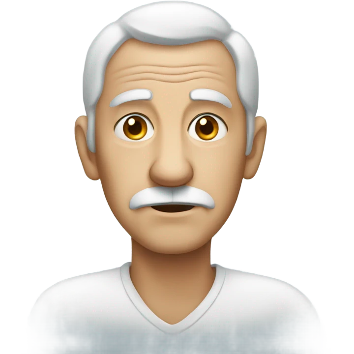 Old man with a blue lazy eye emoji