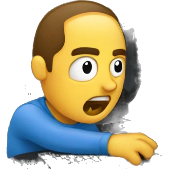 a web developer breaking his computer emoji