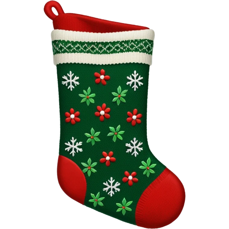 christmas sweater black green stocking emoji