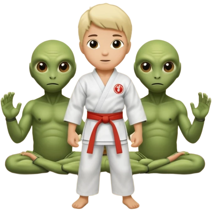 karate kid, aliens emoji