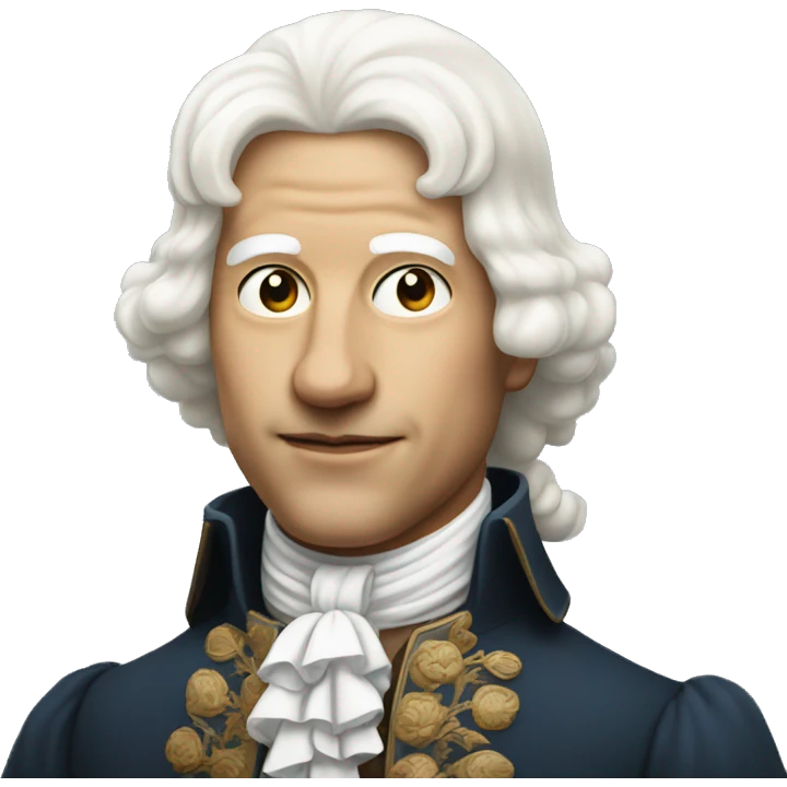 18th century man with white wig Emoji apple style  emoji