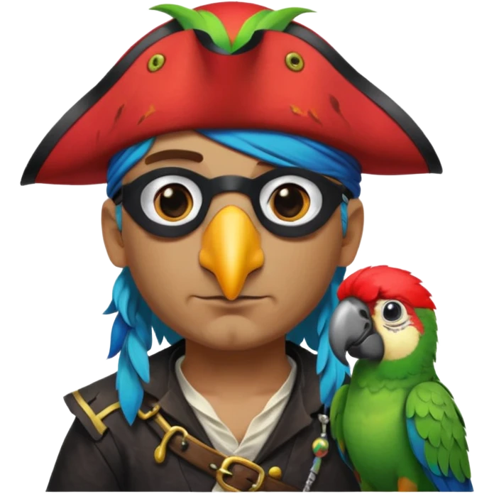 pirate and parrot emoji