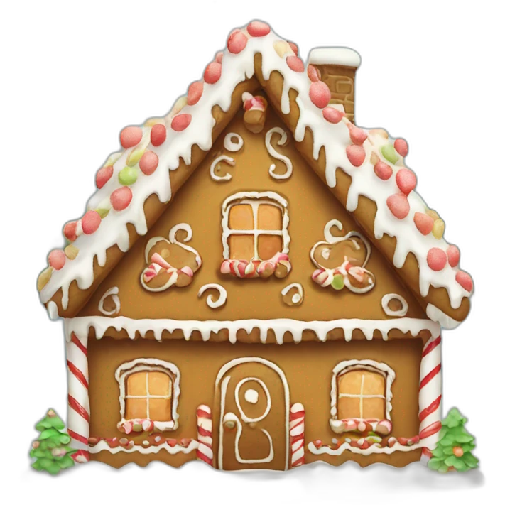 cute gingerbread house emoji