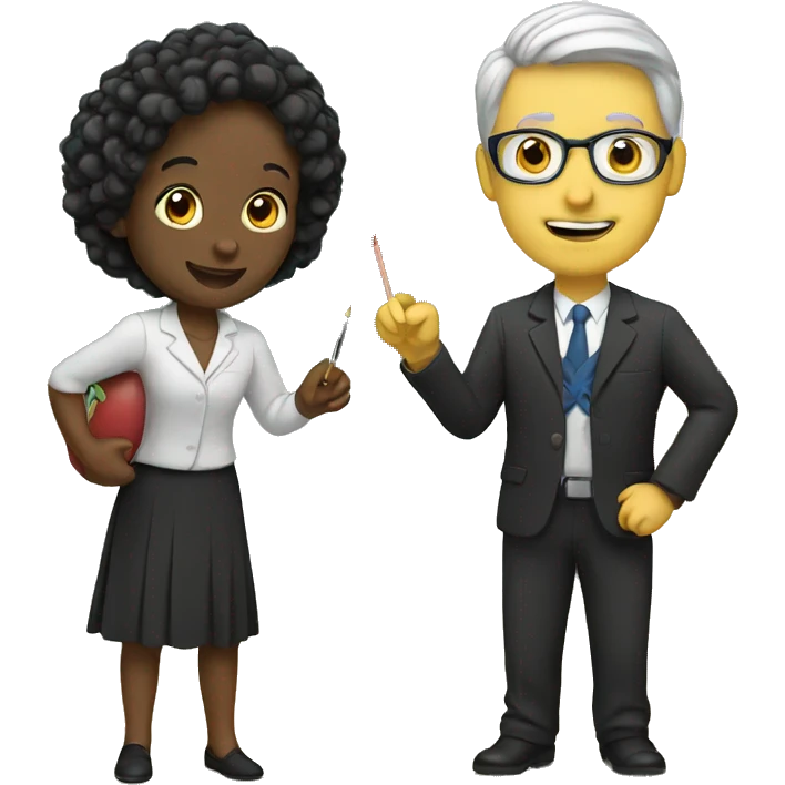 teacher showing a blackboa emoji