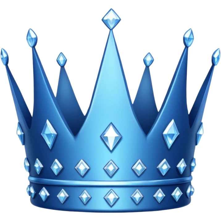 crown made of diamond blue emoji