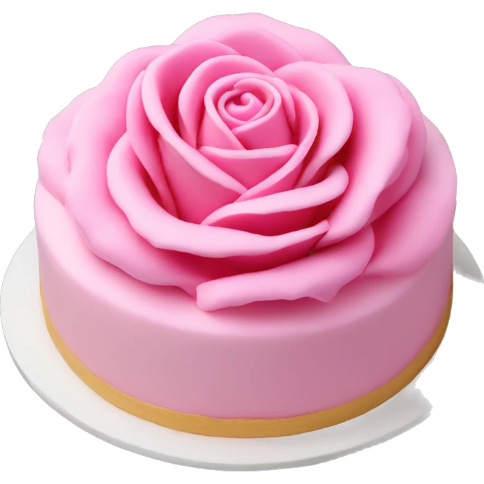 Pink rose cake emoji
