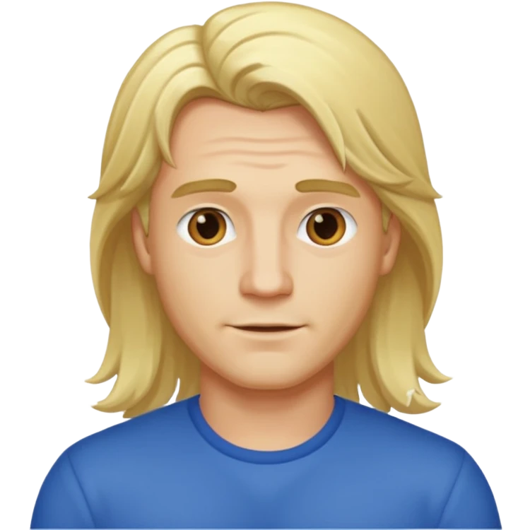 Gay man with blonde long hair emoji