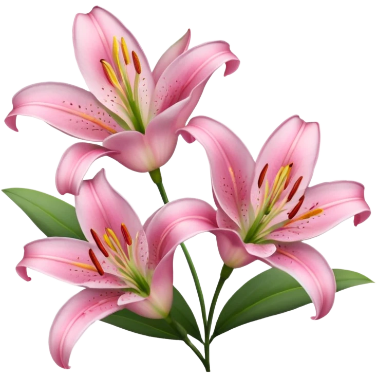 Pink lilies  emoji