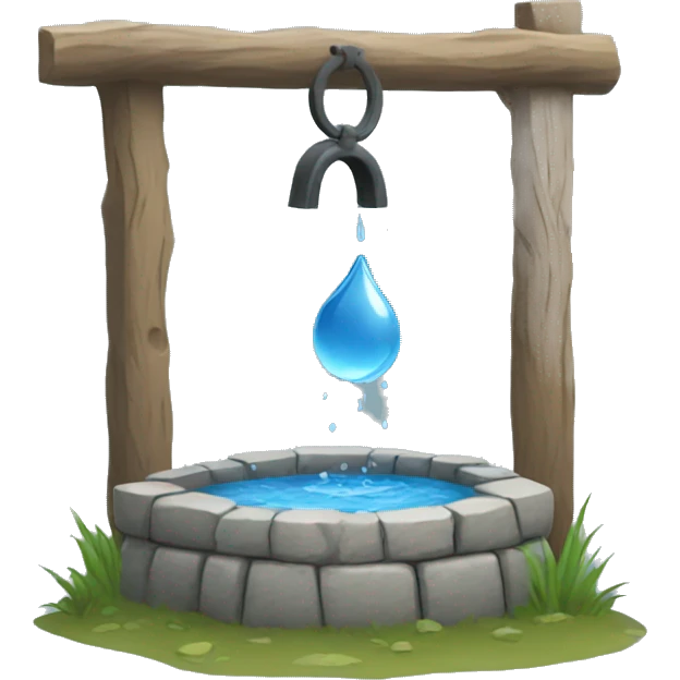 a water well made out of stone emoji