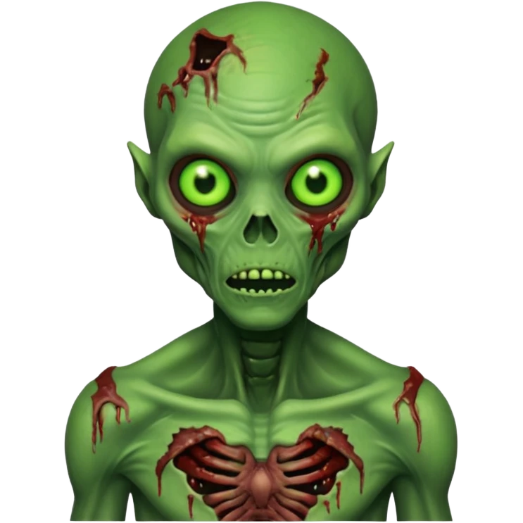 Alien zombie emoji