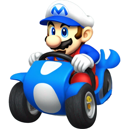 blue yoshi mario kart 7 emoji