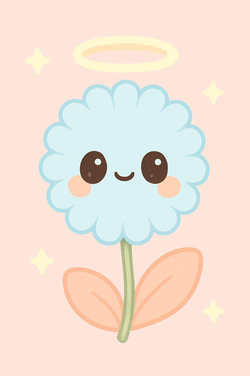 a dandelion with a halo emoji