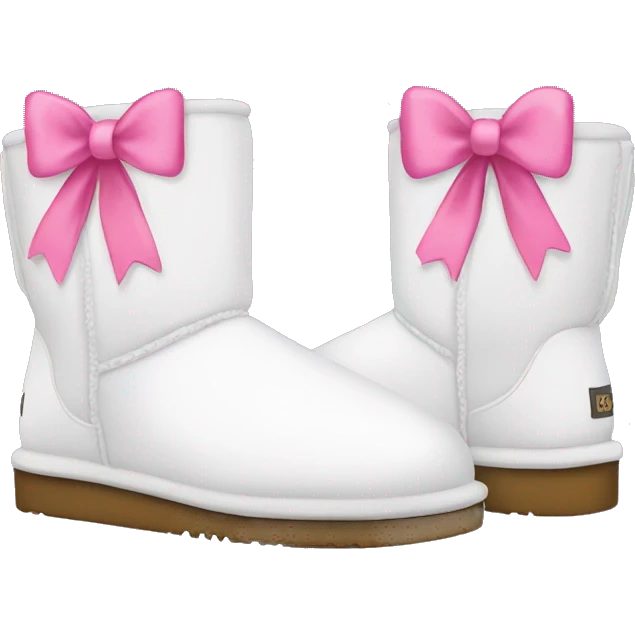 white uggs with pink bows emoji