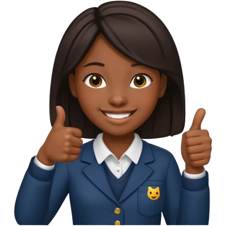 black school girl thumbs up emoji