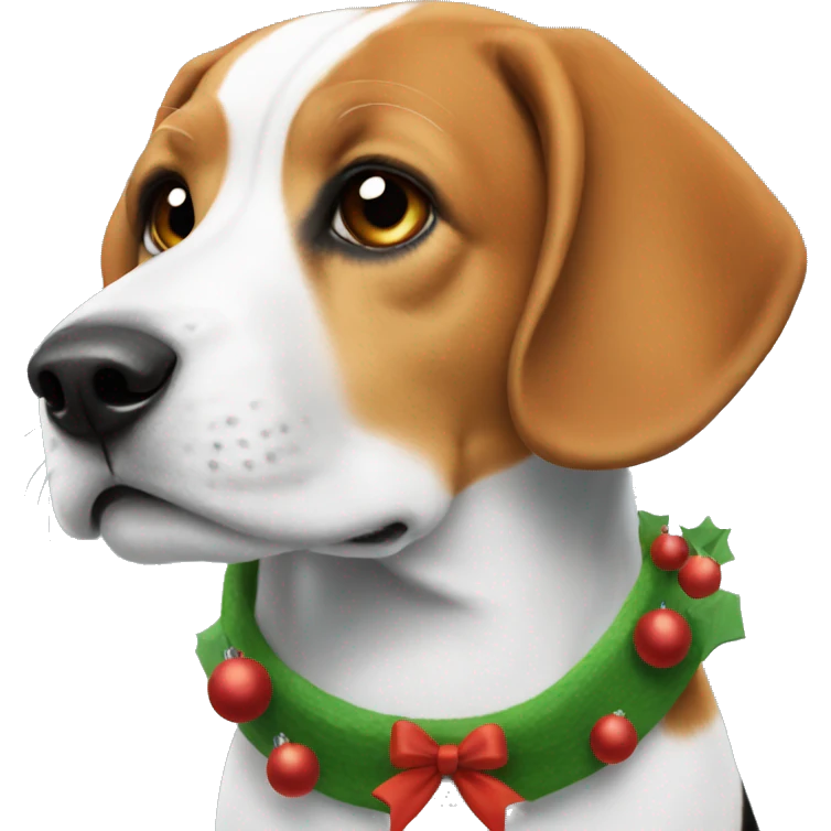 Beagle christmas emoji
