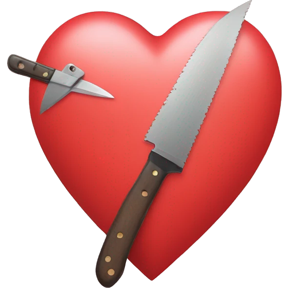 heart and knife emoji