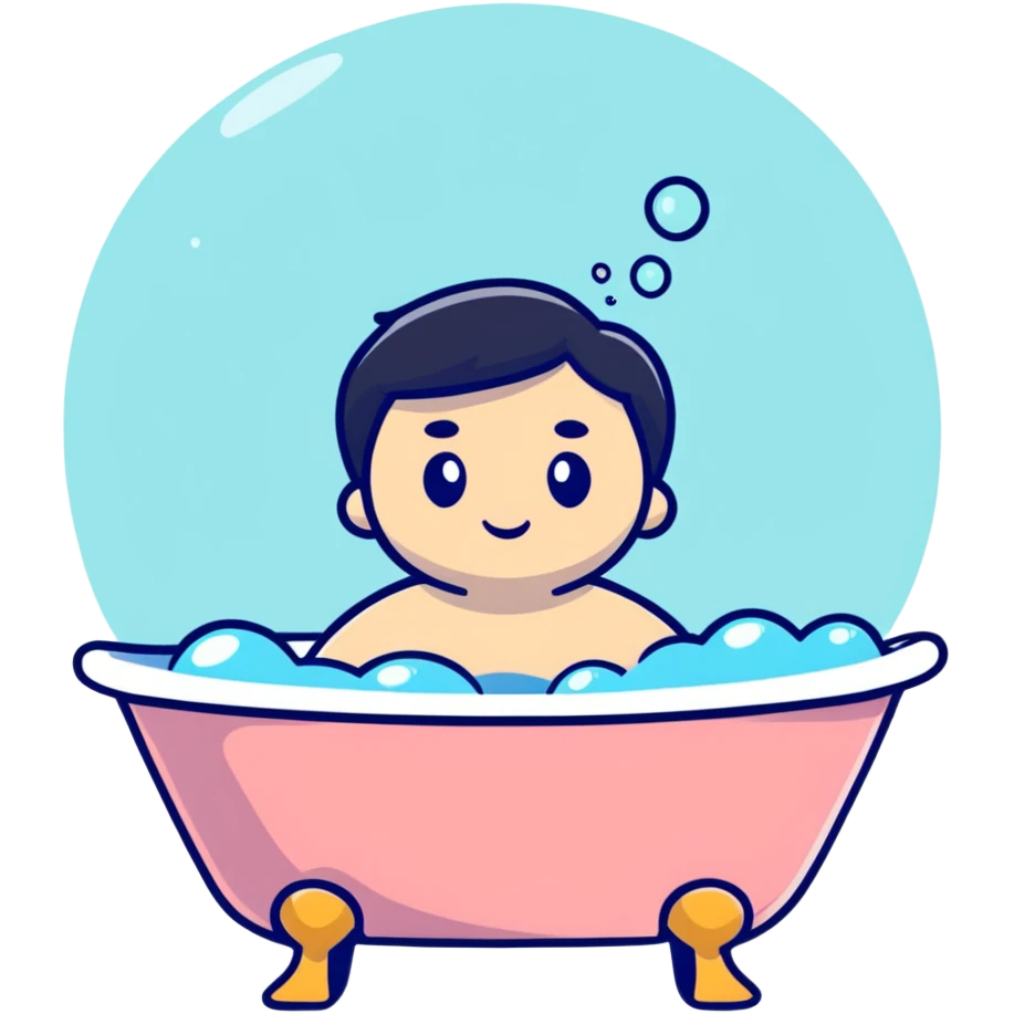 person soaking in bubble bath emoji
