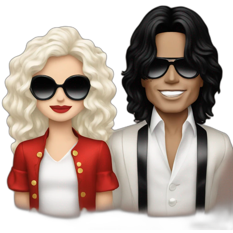 Michael Jackson with marry plesley emoji