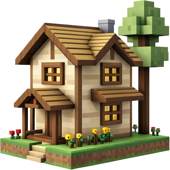 Minecraft house emoji
