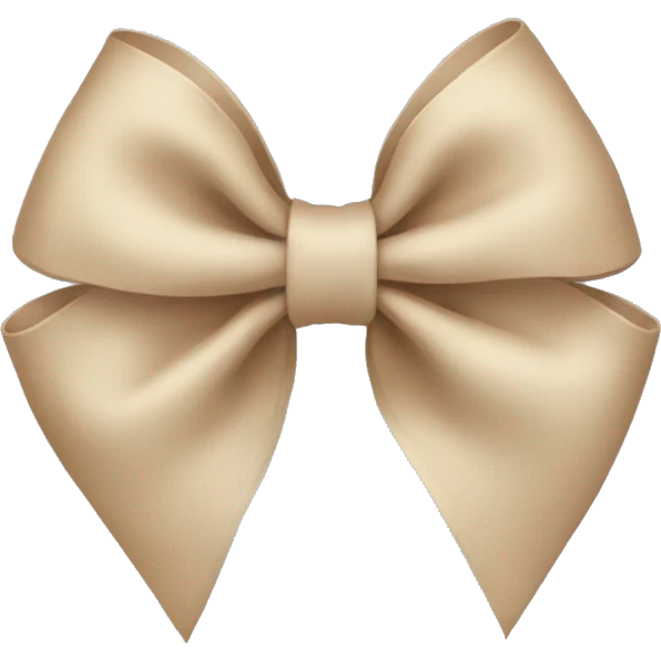 beige bow emoji
